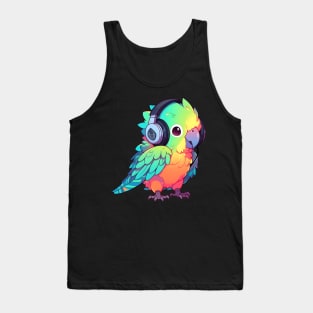 Parrot Headphones Tank Top